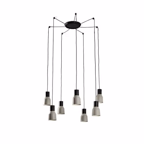 Faro Barcelona Kombo Grey Suspended Pendant Light, Diameter: 120 cm, E27 – 1