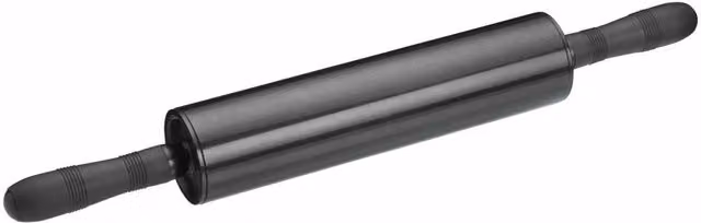 KitchenCraft Non-Stick Metal Round Rolling Pin, Black, Length: 46 cm