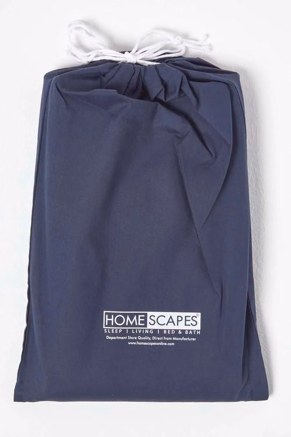 Homescapes Navy Blue Cotton Percale Cot Bed Fitted Sheets, 2 Pack, W: 60 cm, D: 120 cm, 200 Thread Count – 4