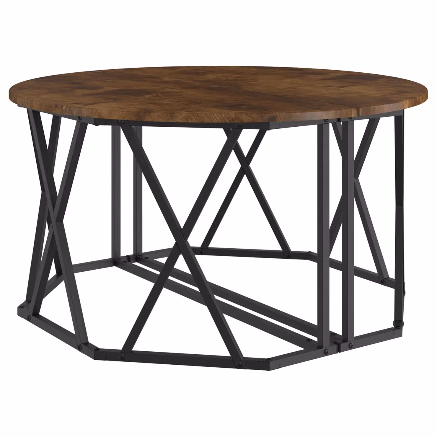 Berkfield Home Smoked Oak Coffee Table, Brown, W/D/H: 80 x 80 x 42 cm – 3