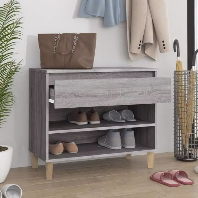 Berkfield Home Grey Sonoma Shoe Cabinet W/D/H: 70 x 36 x 60 cm