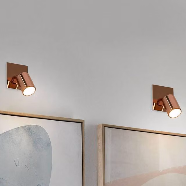 Wyld and Coco Set of 2 Adjustable Copper Metal LED Wall Sconces