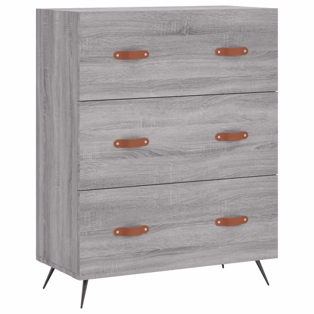 Berkfield Home Grey Sonoma Chest of Drawers, W: 69.5 cm, D: 34 cm, H: 90 cm – 2