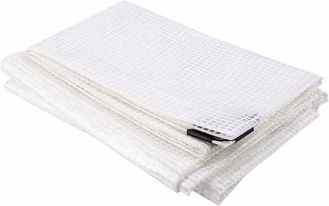 SPETLEK Clear Heavy Duty Waterproof Tarpaulin Cover, 4m x 4m, 1.25kg