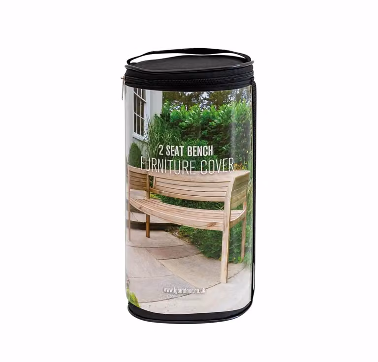 Leisure Grow Deluxe Water Repellent Black Polyester 2 Seat Bench Cover