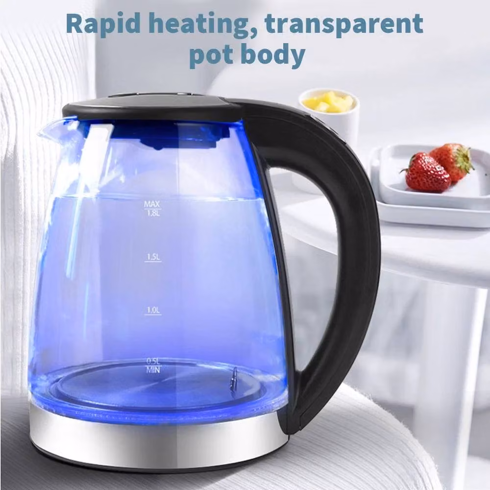 PAWNORA 1.8 l Glass Electric Kettle with LED Display and Auto Shut-off in Transparent – 3