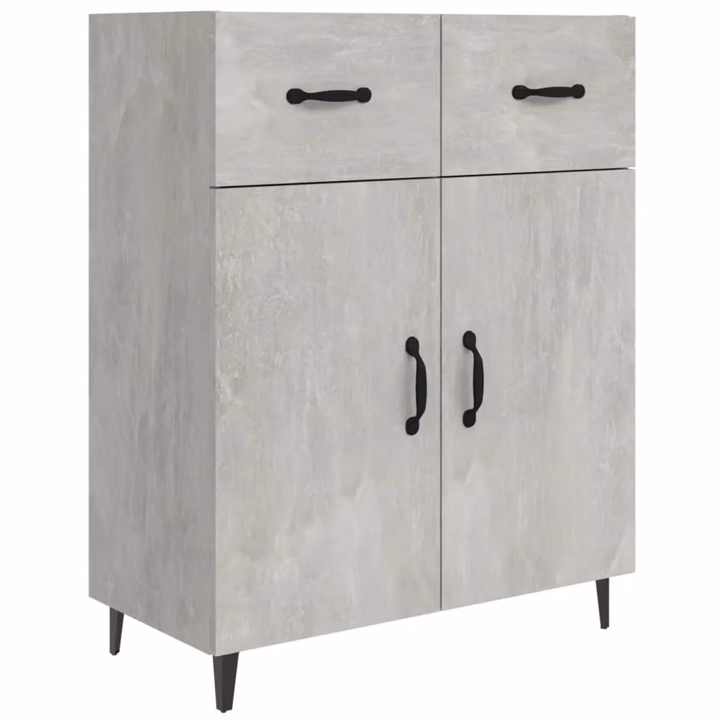 Berkfield Home Sideboard in Concrete Grey, W/D/H: 69.5 x 34 x 90 cm – 2