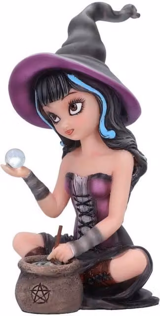 Nemesis Now Pruedence Witch Figurine in Black and Purple, Height: 15 cm