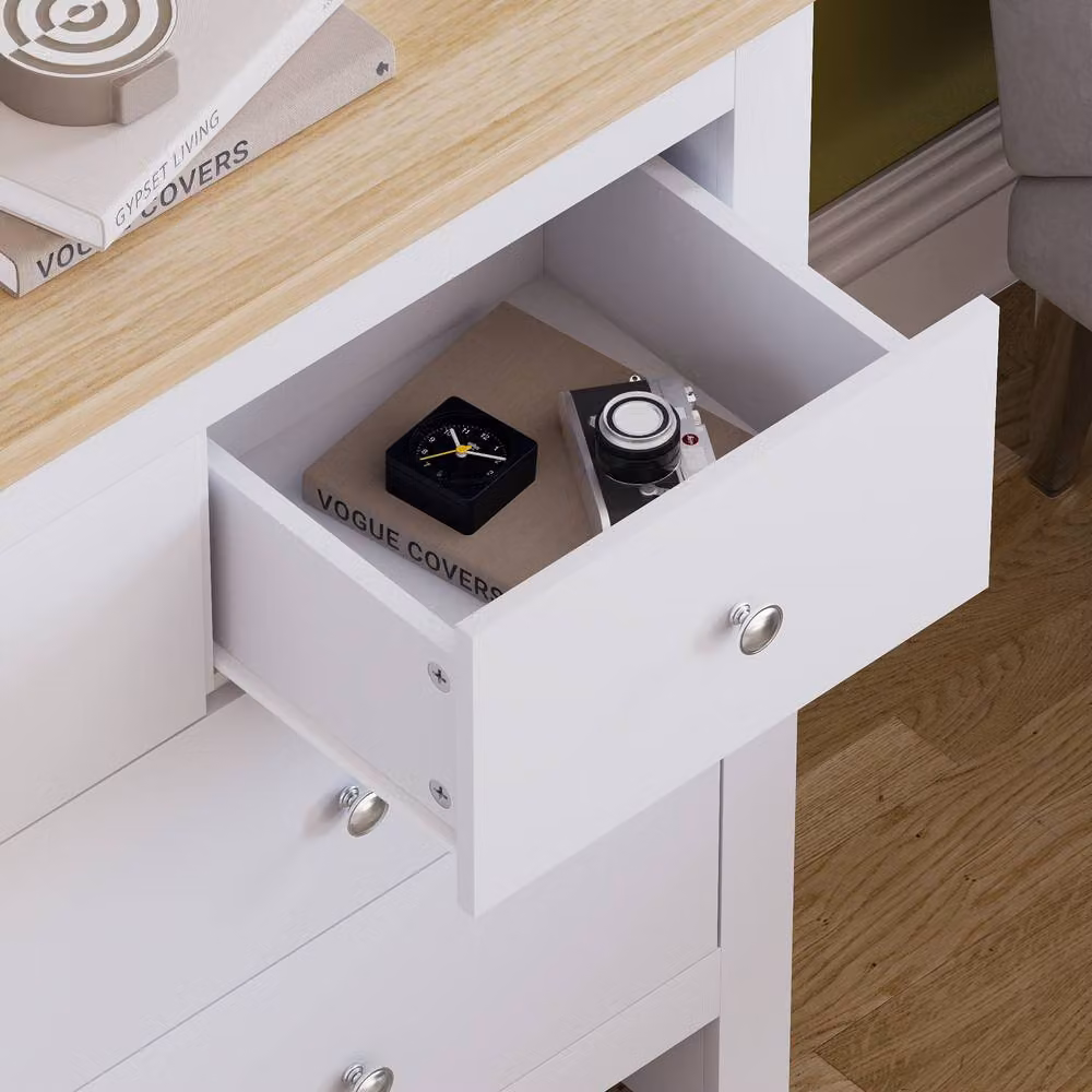 HD Designs Arlington 4+3 Drawer Chest of Drawers in White – 3