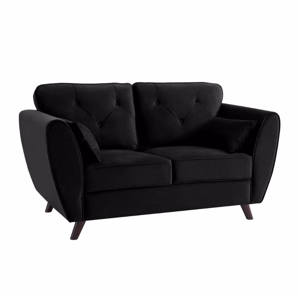 Home Detail Mona 2 Seater Chesterfield Sofa in Black Velvet – 4