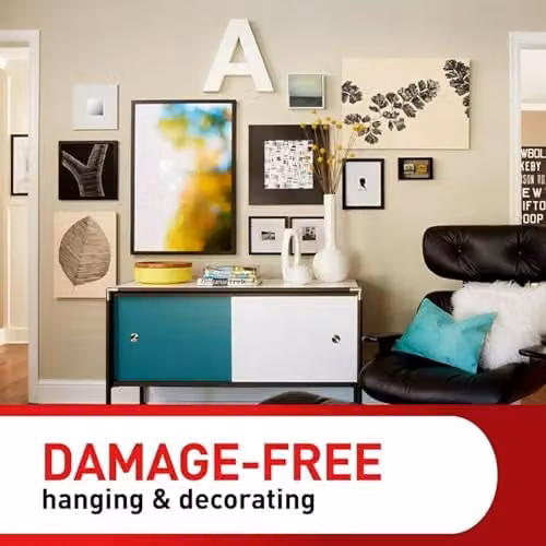 3M Command Jumbo Canvas Hanger in White with 1 Hook and 4 Adhesive Strips – 2