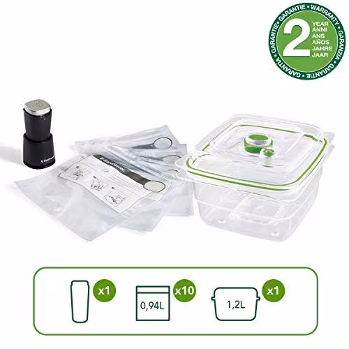 Foodsaver Handheld Cordless Food Vacuum Sealer Machine with Charging Dock in Black and Silver – 6