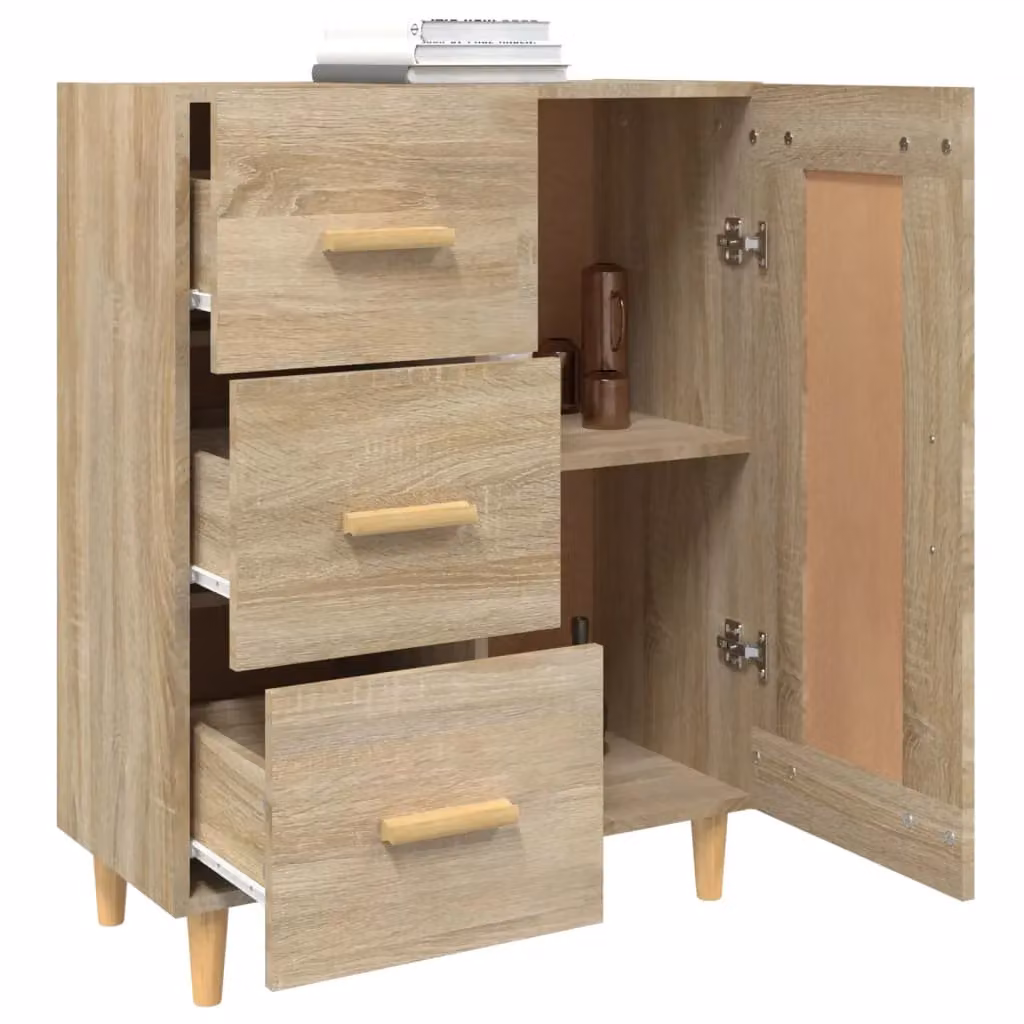 Berkfield Home Sonoma Oak Sideboard in Brown, W/D/H: 69.5 x 34 x 90 cm – 2