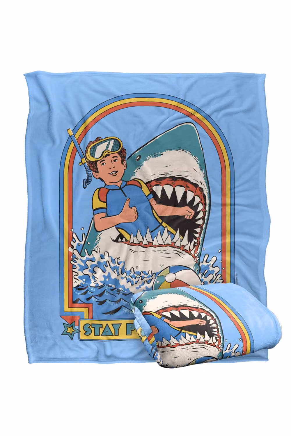 Steven Rhodes Stay Positive Multicolour Super Soft Fleece Throw Blanket W/D/H: 152 x 127 cm – 2