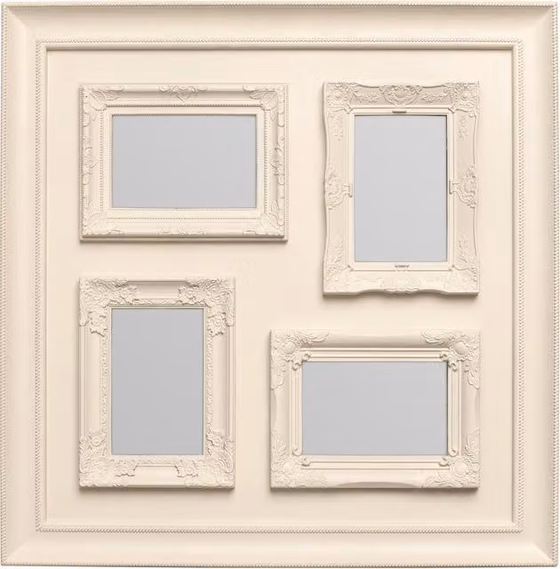 Orsina Multi-Photo Frame in Beige Plastic for 4 Photos