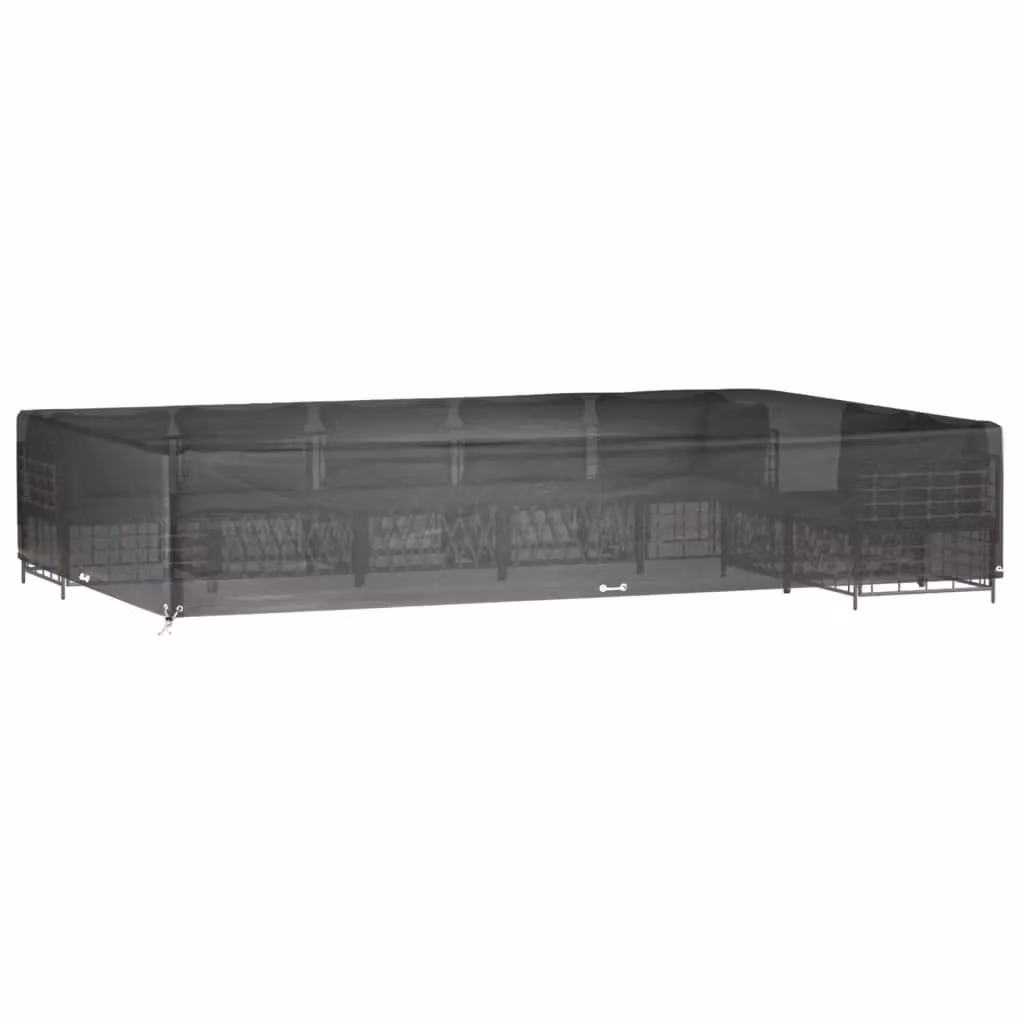 Berkfield Home Rectangular Garden Furniture Cover with 16 Eyelets, Black, W/D/H: 325 x 205 x 60 cm – 2
