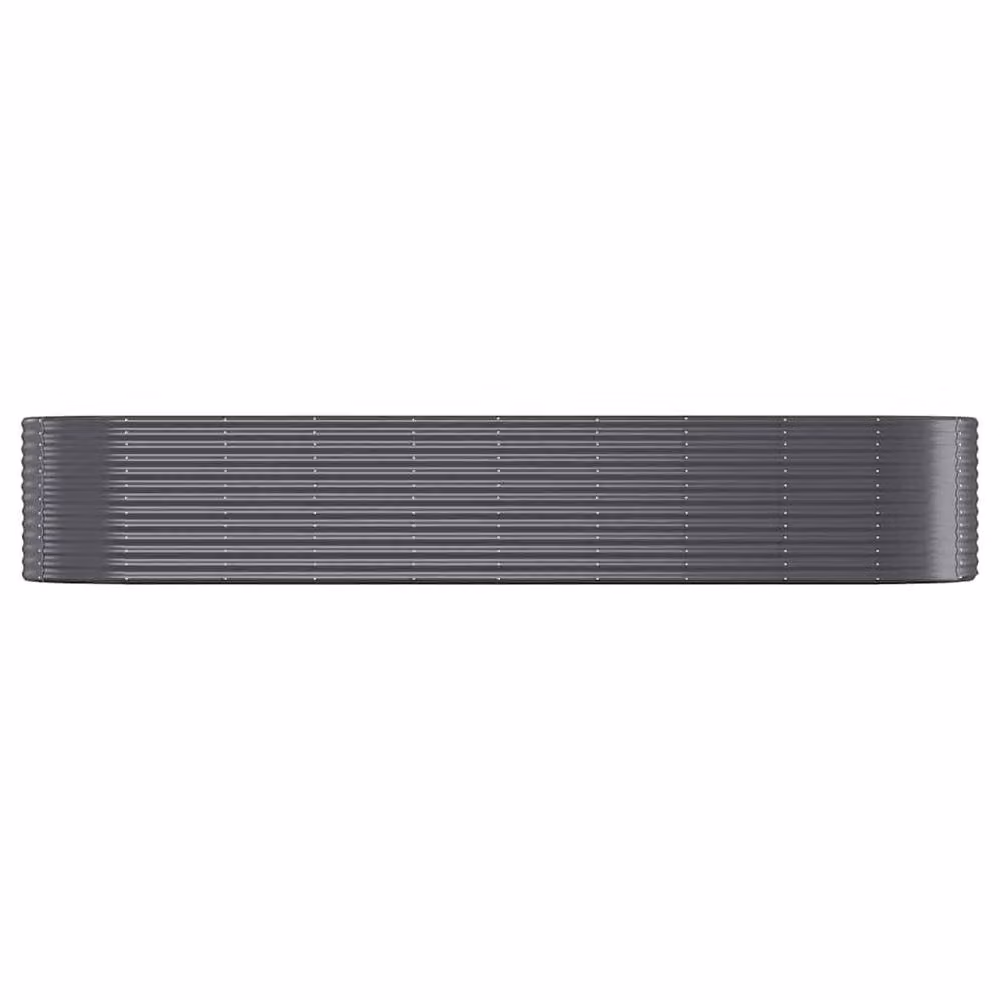 Berkfield Home Garden Powder-coated Steel Raised Bed in Anthracite Grey, W/D/H: 396 x 100 x 68 cm – 3