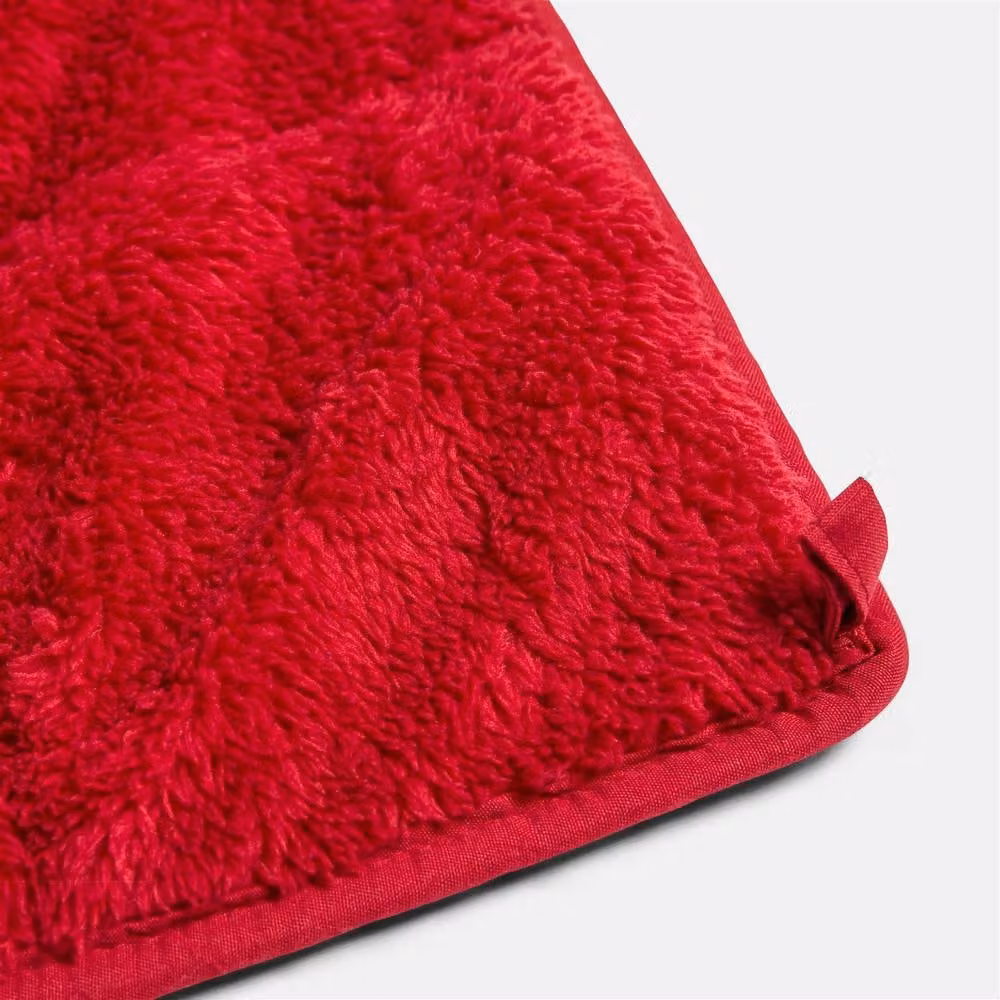 OHS Kids Heart and Bow Teddy Fleece 3kg Weighted Blanket in Red, W: 100 cm, D: 150 cm – 3