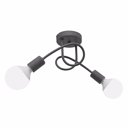 Netlighting Oxford Multi Arm Semi Flush Ceiling Light in Grey, Diameter: 38 cm