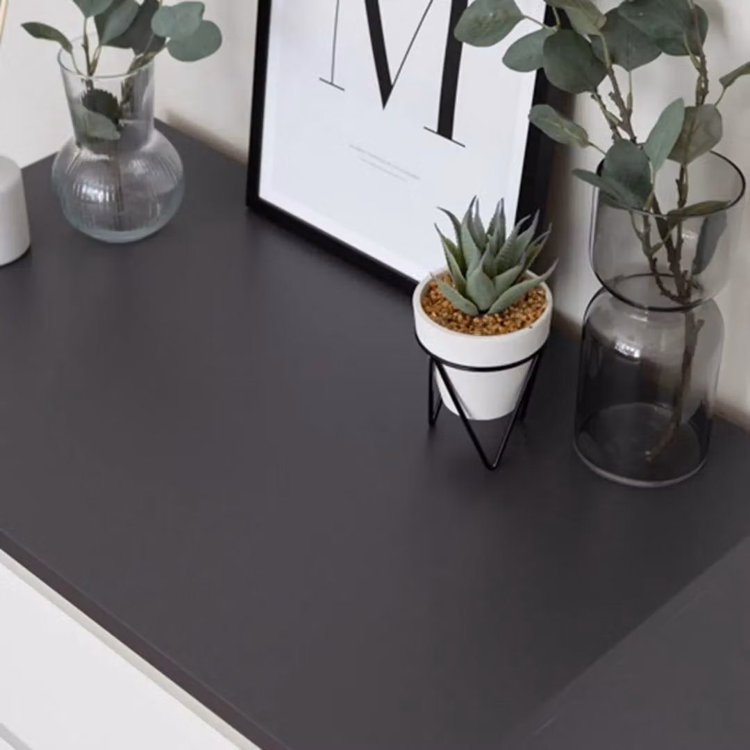 D-C-Fix Matt Anthracite Self Adhesive Vinyl Wrap Film, Dark Grey, W: 45 cm, L: 1000 cm – 1