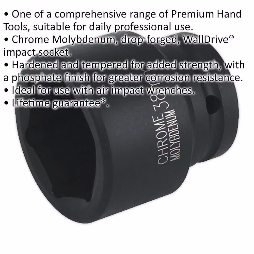Loops 38mm Forged Chromoly Impact Socket with 3/4 Inch Square Drive – 2
