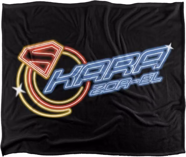 Warner Bros. Supergirl 2026 Neon Glow Kara Zorel Multicolour and Black Silky Touch Super Soft Polyester Throw for Adults, Large – 1