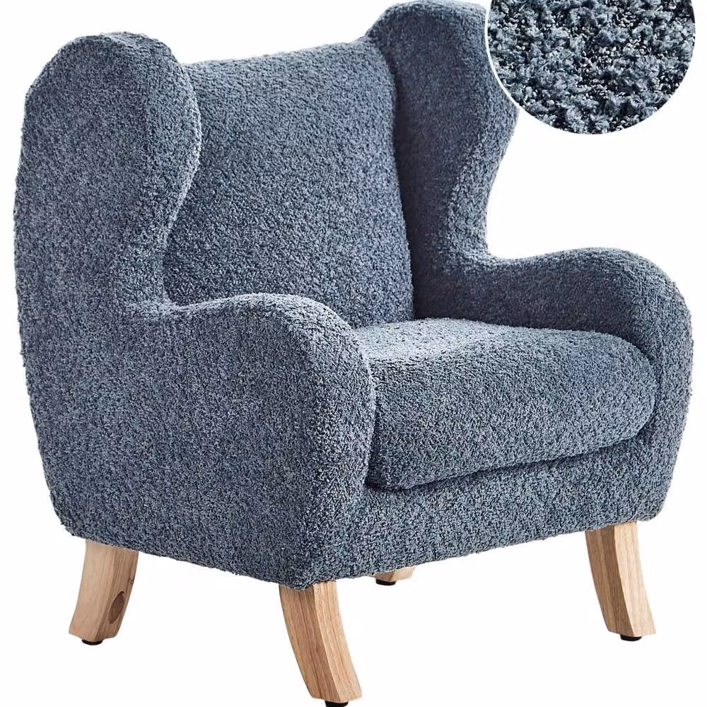 Wyld and Coco Bouclé Armchair for Children in Blue – 2