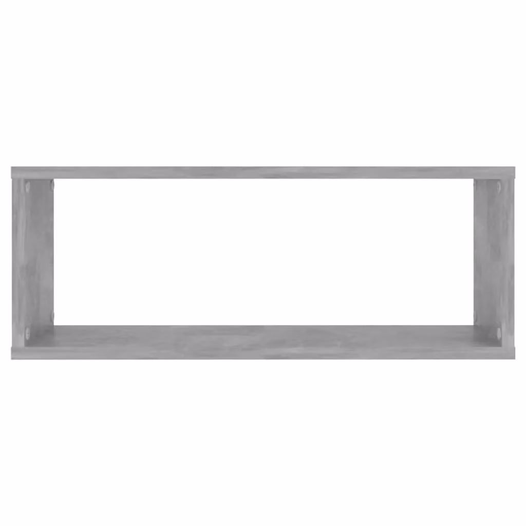 Berkfield Home Wall Mounted Cube Shelf Set of 4 in Concrete Grey, W: 60 cm, D: 23 cm, H: 15 cm – 2