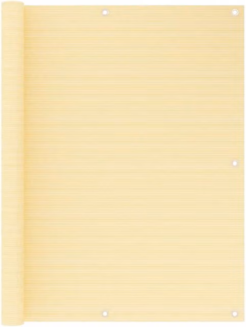 Berkfield Home Balcony Screen in Beige, HDPE, W: 120 cm, L: 500 cm