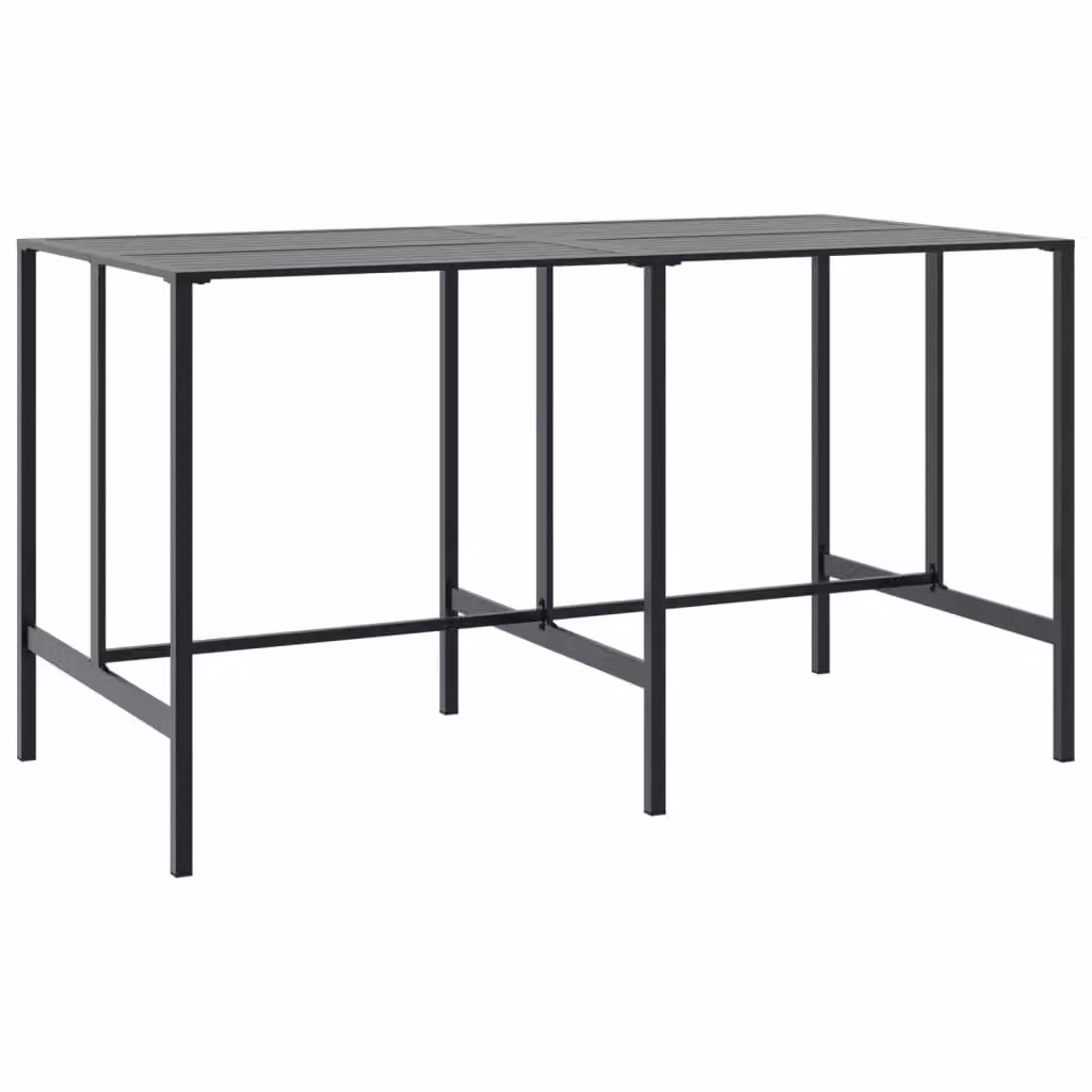 Berkfield Home Bar Table in Black Metal, W/D/H: 200 x 100 x 110 cm – 2