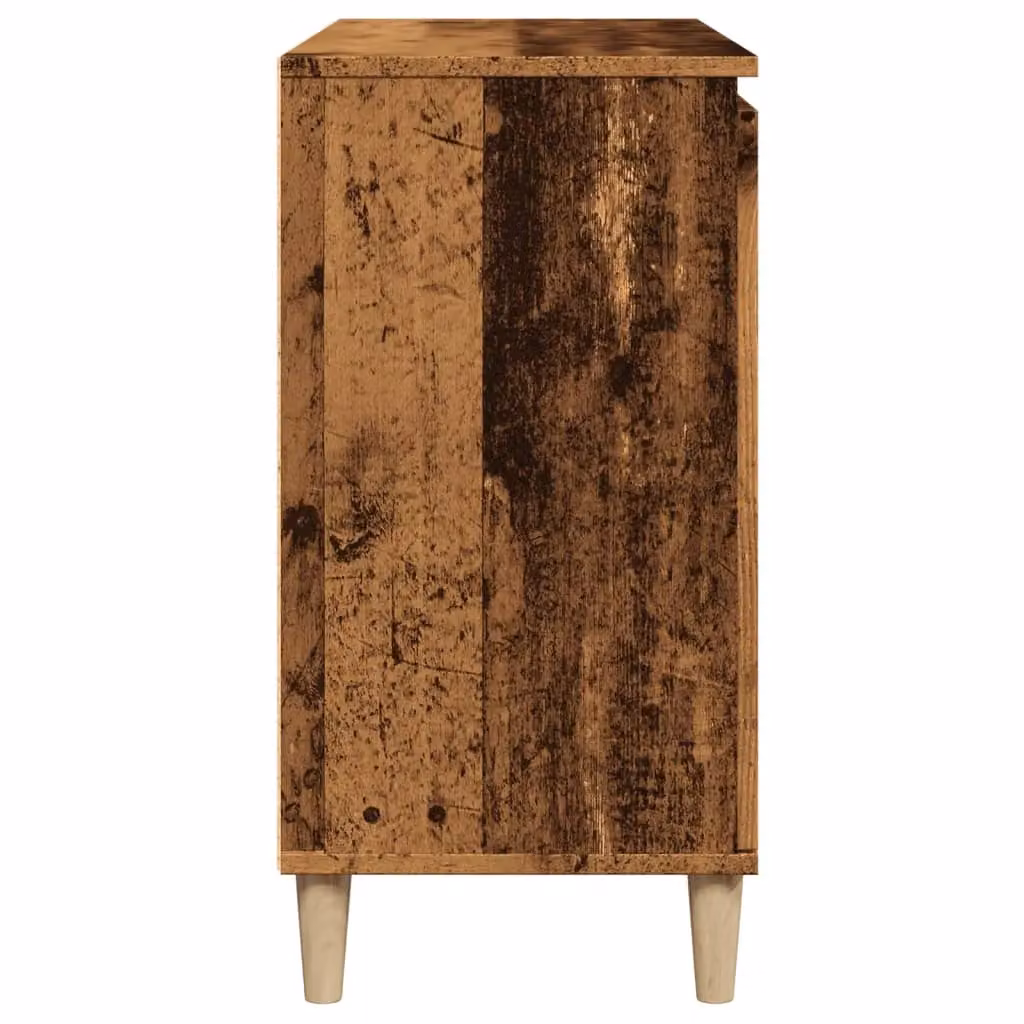 Berkfield Home Old Wood Sideboard in Brown, W/D/H: 102 x 35 x 70 cm – 4