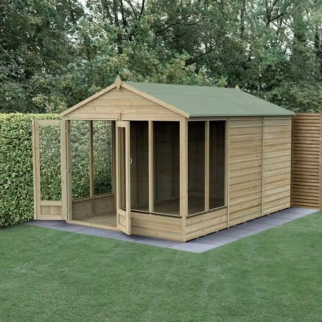 Beckwood Apex Gable Summerhouse in Brown
