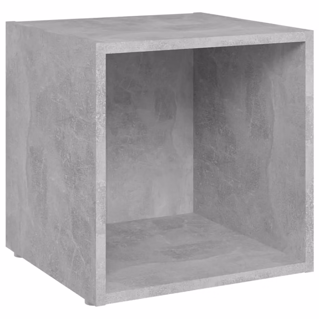 Berkfield Home Set of 2 Modern TV Cabinets in Concrete Grey, W/D/H: 37 x 35 x 37 cm – 3
