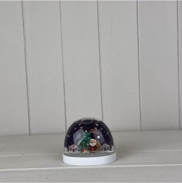 KDMD Multicolour Merry Christmas Santa with Tree Tabletop Snow Globe