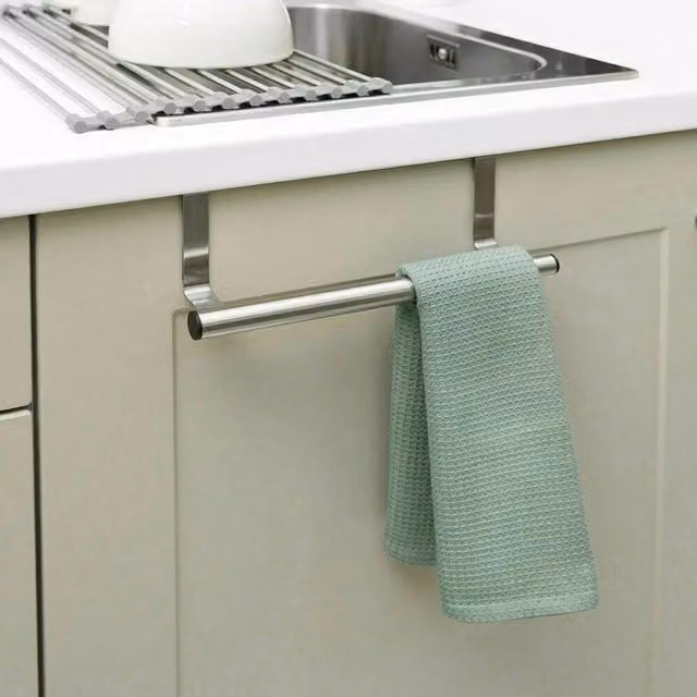Marco Paul Silver Over Cabinet Hanging Towel Rail