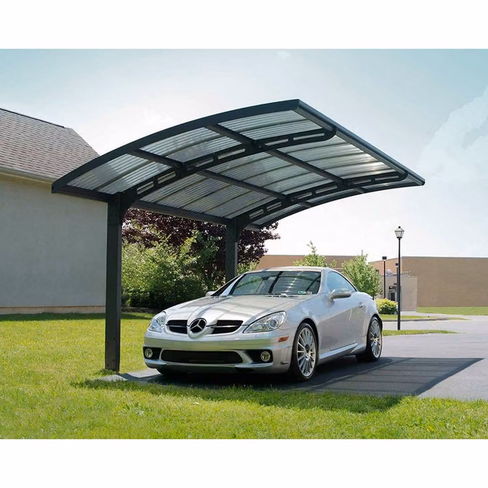 Palram Arizona Wave Single 5000 Curved Carport, Grey, W: 289 cm, D: 495 cm, H: 273.5 cm – 3