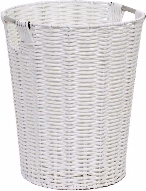 Arpan White Round Resin Plastic Waste Paper Bin – 1