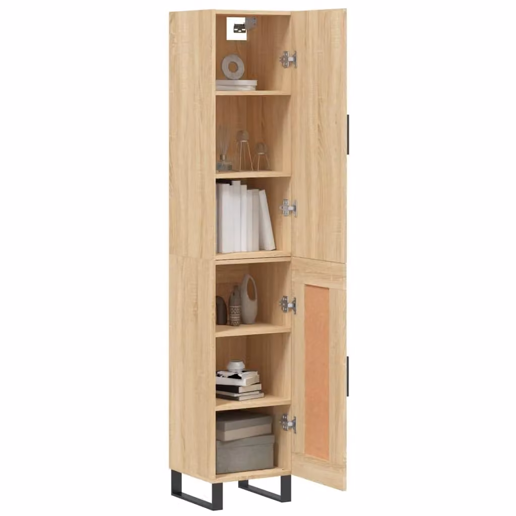 Berkfield Home Sonoma Oak Highboard in Brown, W/D/H: 34.5 x 34.5 x 180 cm – 2