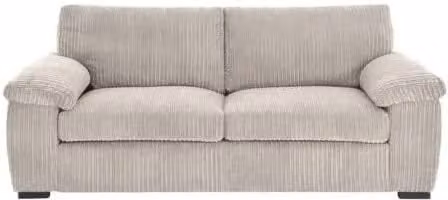LUXURY LIFE Collingdale 3 Seater Sofa in Beige Jumbo Cord Fabric – 1