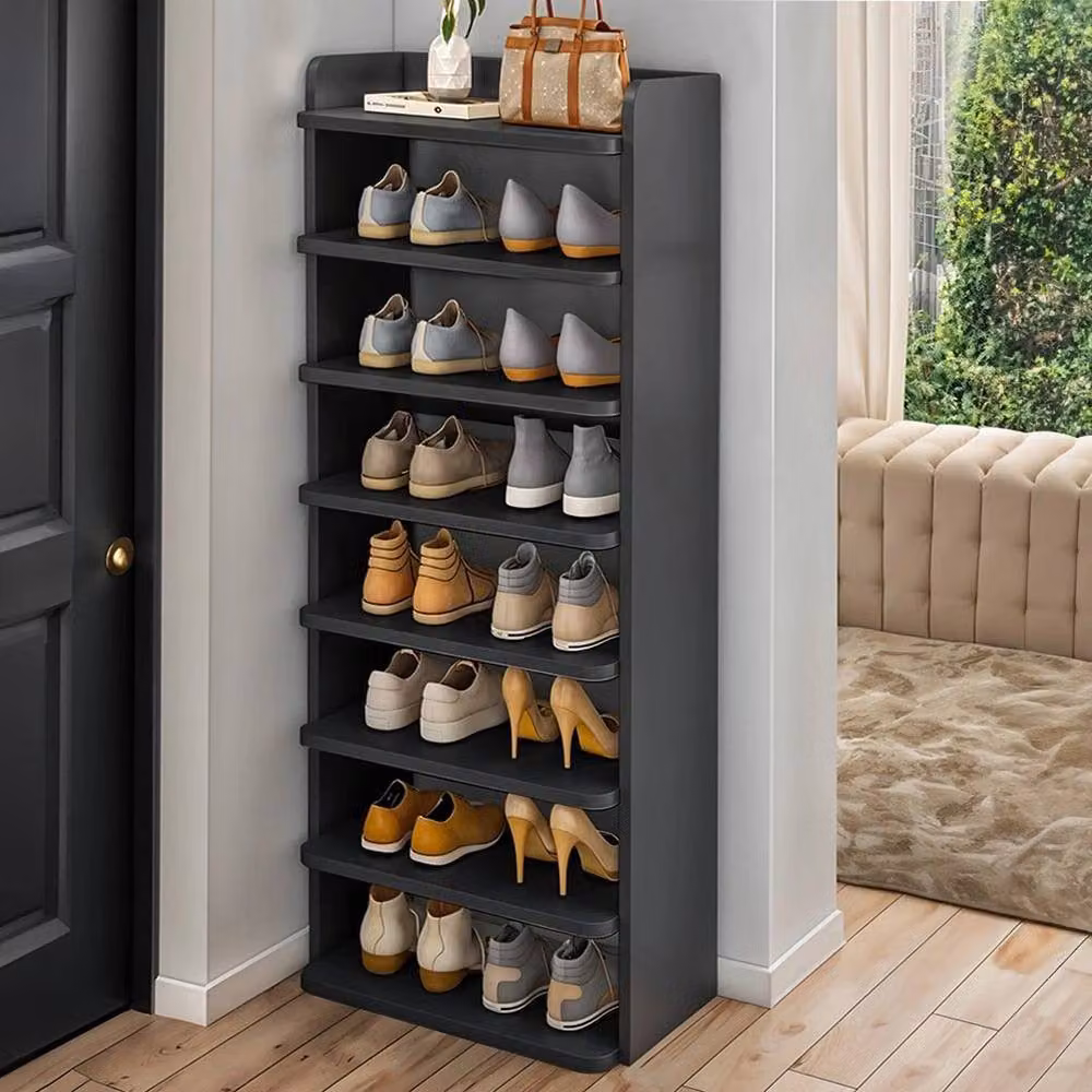 Kelvenix 8 Tier Shoe Storage Rack Cabinet in Black – 3