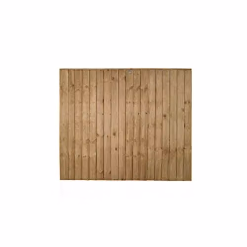 Forest Garden Brown Impregnated Wood Closeboard Fence Panels, Pack of 20