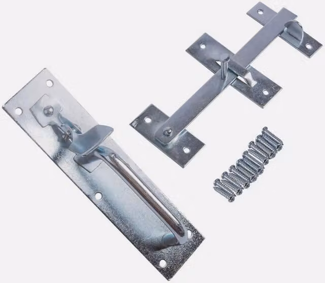 Garden Mile Suffolk Latch Heavy Duty Thumb Catch Lock in Silver
