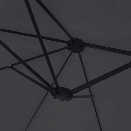 vidaXL Double-Head Cantilever Garden Parasol with LEDs, Black, W/D/H: 449 x 265 x 265 cm – 4