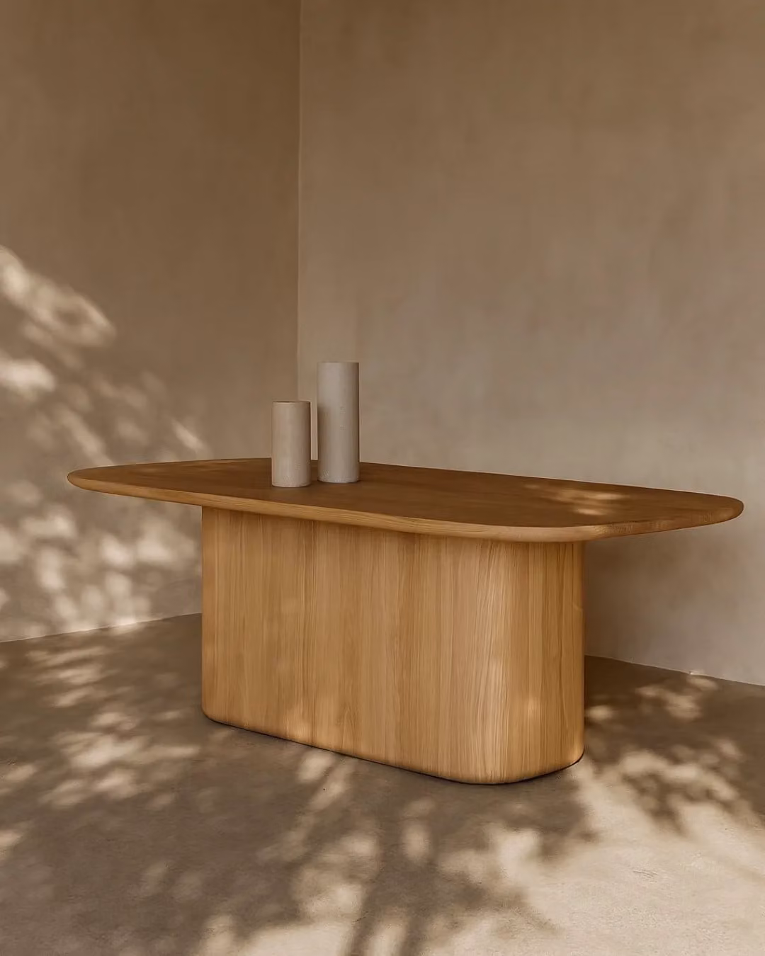 Berwick Dining Table by Tommy Franks in Ash Oak, Oval Shape, W/D/H: 210 x 120 x 75 cm