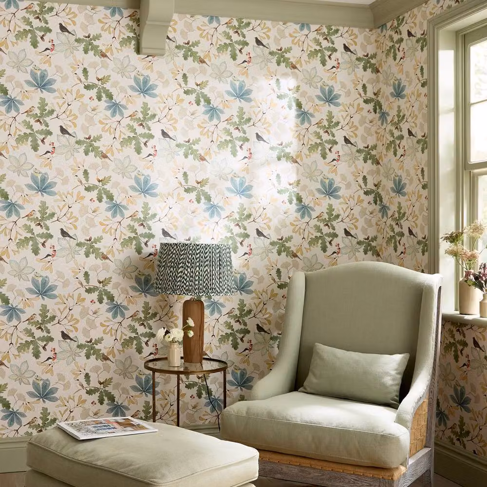Sophie Allport Orchard Birds Off-White Wallpaper, Multicolour, W: 52 cm, H: 1000 cm – 2