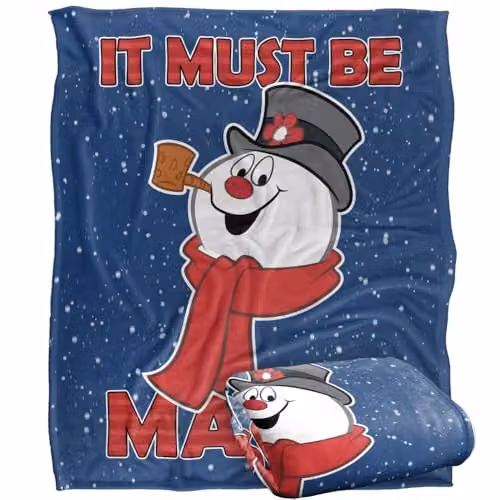 Warner Brothers Frosty The Snowman Soft Fleece Throw Blanket, Multicolour, W/D/H: 152 x 127 cm – 1