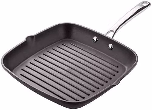 Stellar Black Cast Non-Stick Griddle Frying Pan, W/D: 26 x 26 cm