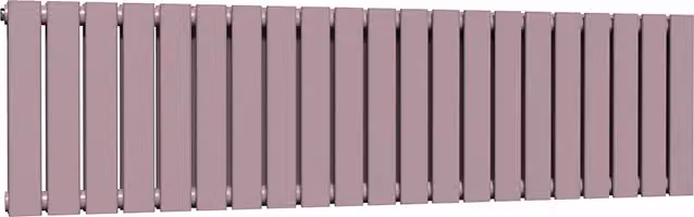 Lux Heat Double Flat Horizontal Steel Radiator in Lavender Mist, W: 147 cm, H: 40 cm