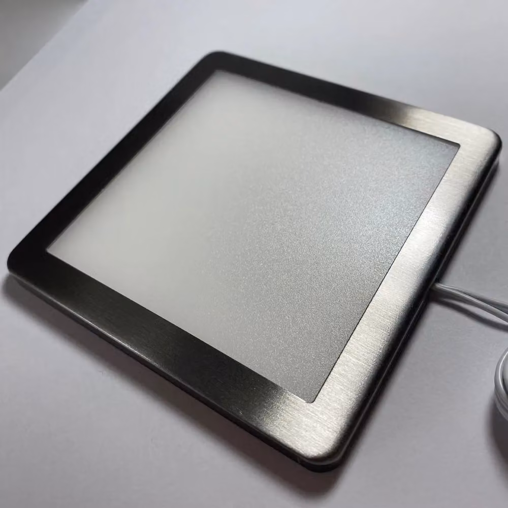 Loops 3x Brushed Nickel Ultra-Slim Square Under Cabinet Kitchen LED Light and Driver Kit in Silver with Natural White Diffused Light – 1