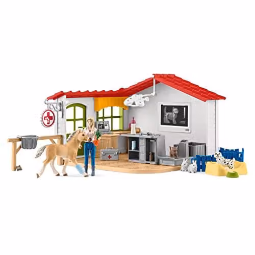 Schleich Veterinarian Practice Farm Playset in Multicolour